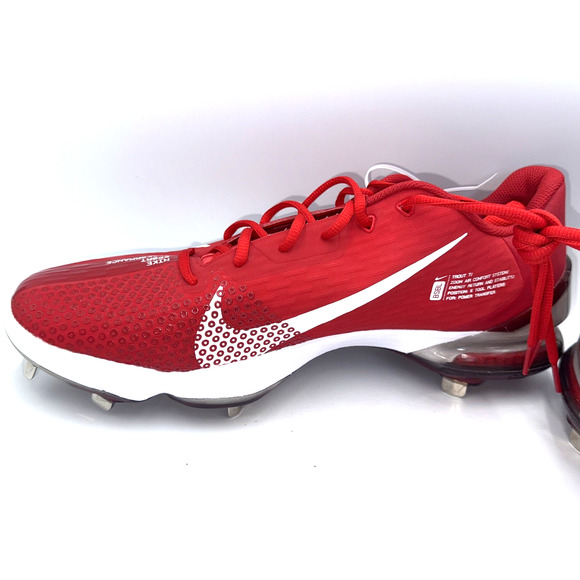 Nike Force Zoom Mike Trout 7 Red Baseball Cleats Metal CQ7224-600 Men Sz 14 - Picture 7 of 13